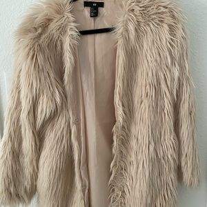 Light Pink Faux Fur Coat
